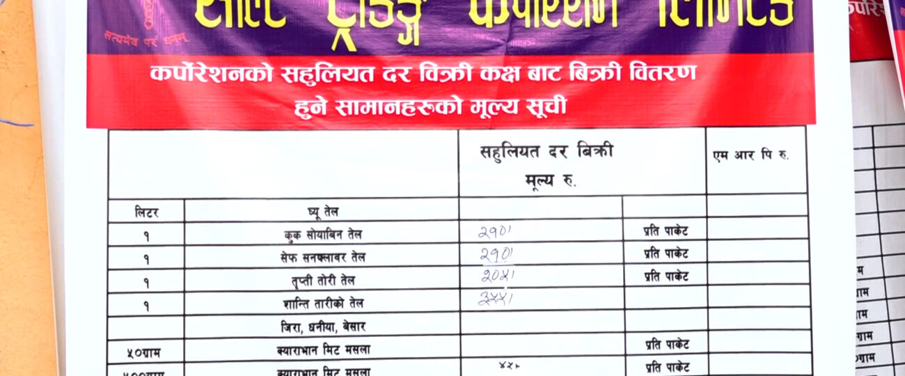 शहर केन्द्रीत ‘सुपथ मूल्य पसल’हरु कति सुपथ छन् ?