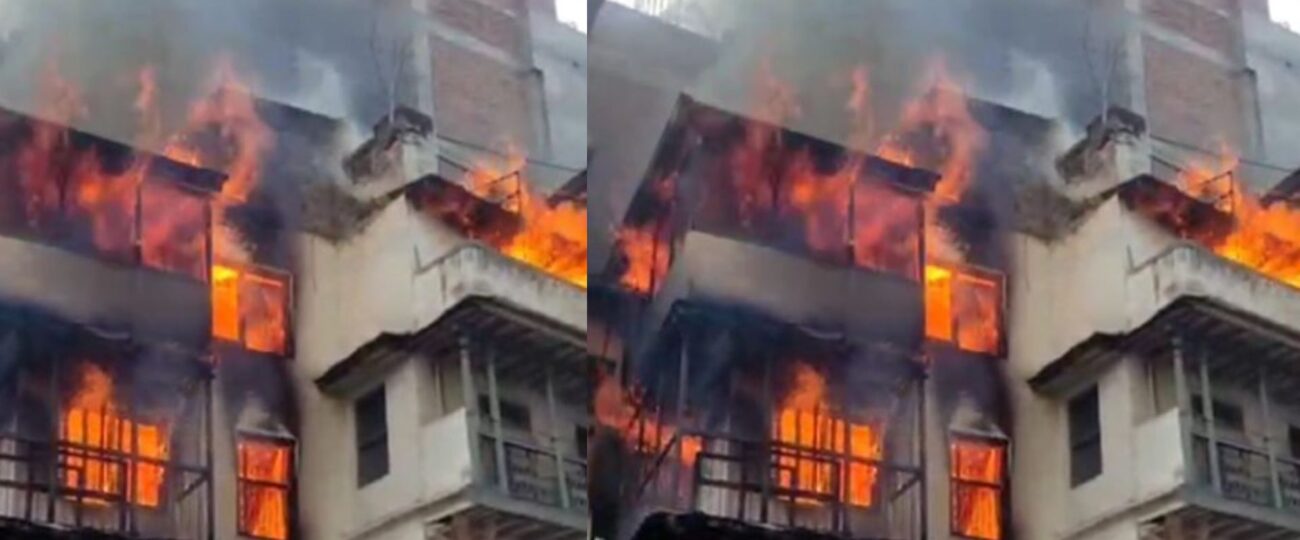 काठमाडौंको मखनटोलमा भीषण आगलागी, एक वृद्धाको मृत्यु, एक घाइते