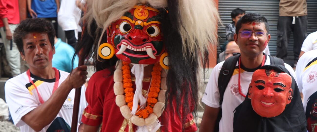 पशुपति क्षेत्रमा ऐतिहासिक लाखे झ्यालिन्छ नाच सुरू