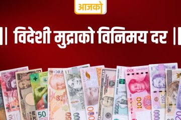 यस्तो छ ,आजको लागि विदेशी मुद्राको विनिमयदर